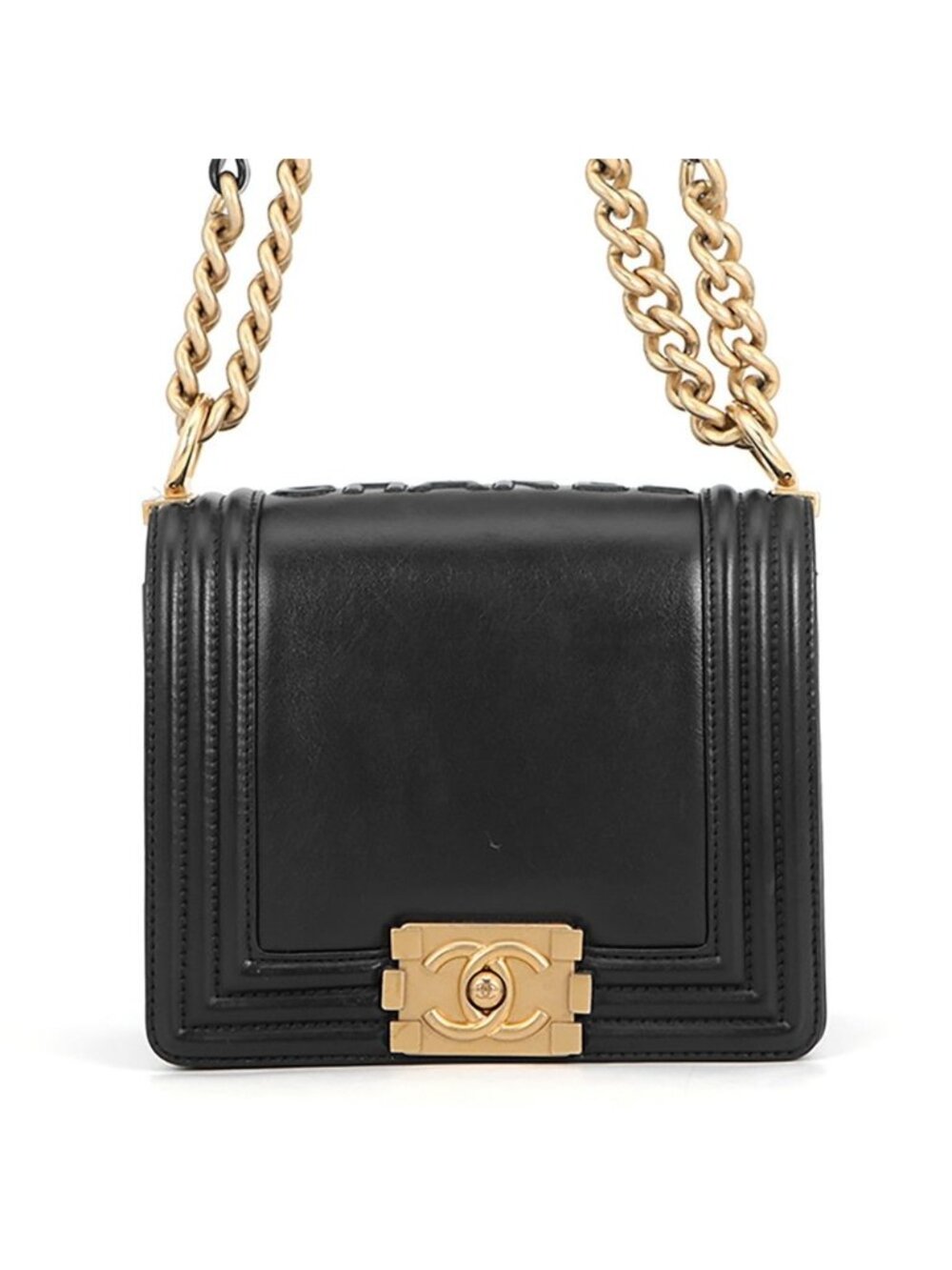 Chanel Chain Shoulder Bag Boy Black